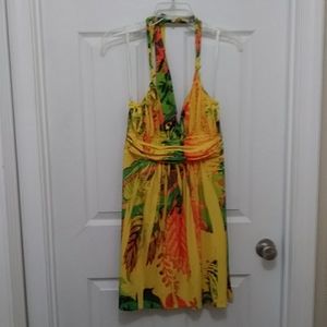 Colorful summer halter dress